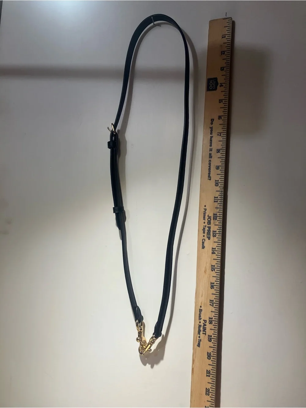 Coach Black Leather Crossbody Strap with Gold-Tone Horsebit Accent